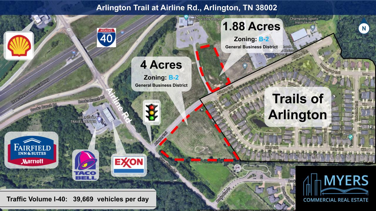 I-40 and Arlington Trails at Airline Rd – Vacant Land for Built-to-Suit at Stop Light Corner